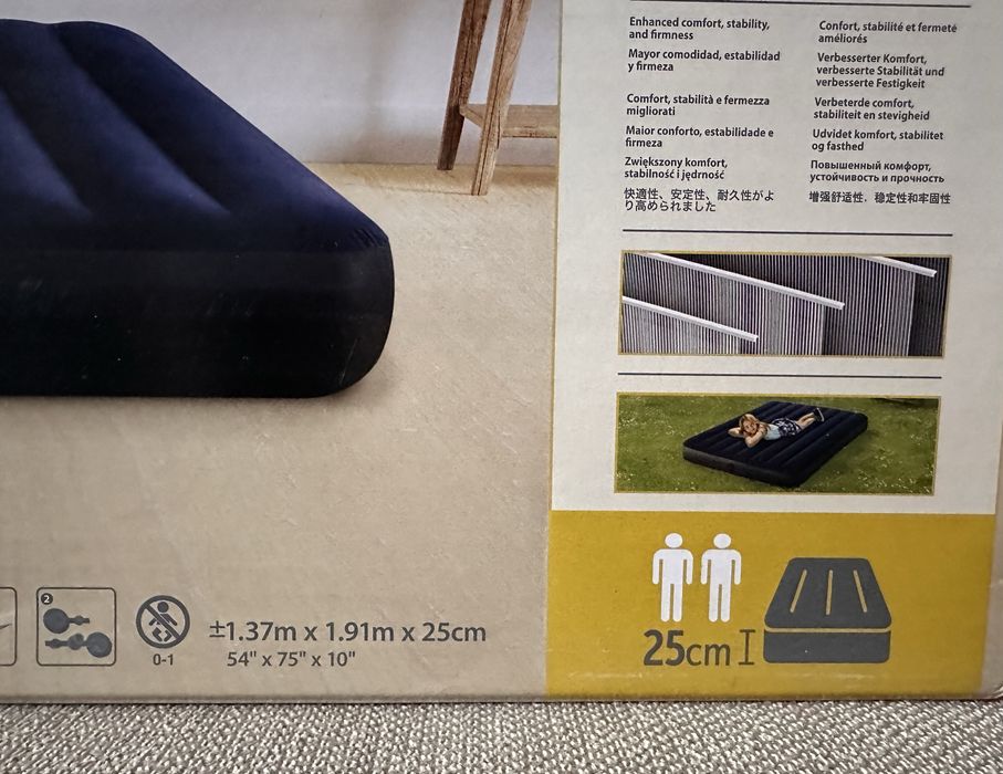 Saltea gonflabila Intex X 2 + Pompa ,1.37 /1.91/25 NOI ,SIGULATE