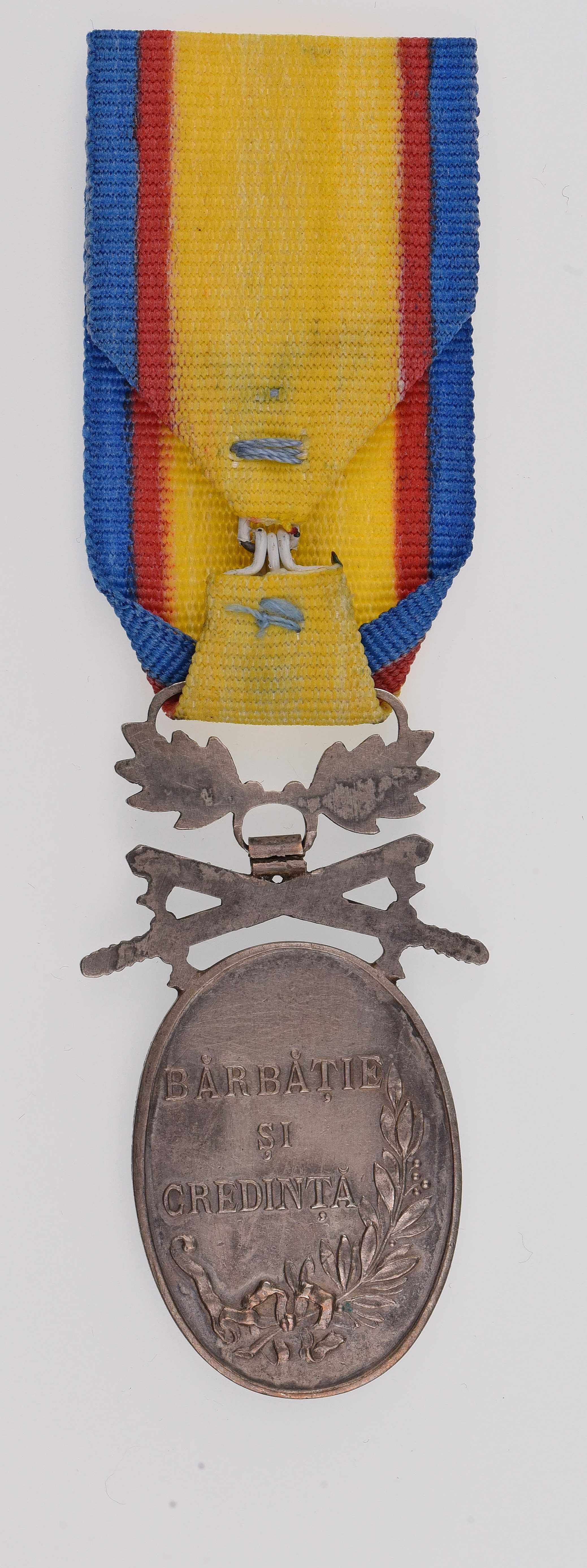 Medalia Barbatie si Credinta clasa a 2a cu spade, panglica inlocuitor