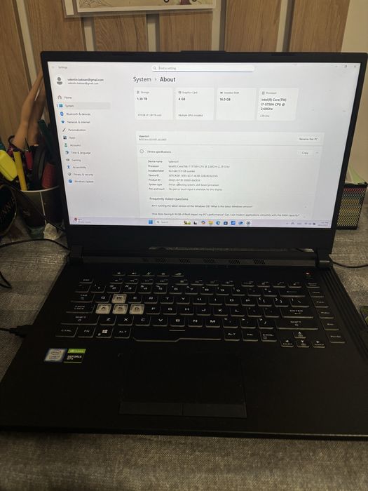 Laptop ASUS ROG G531 gt