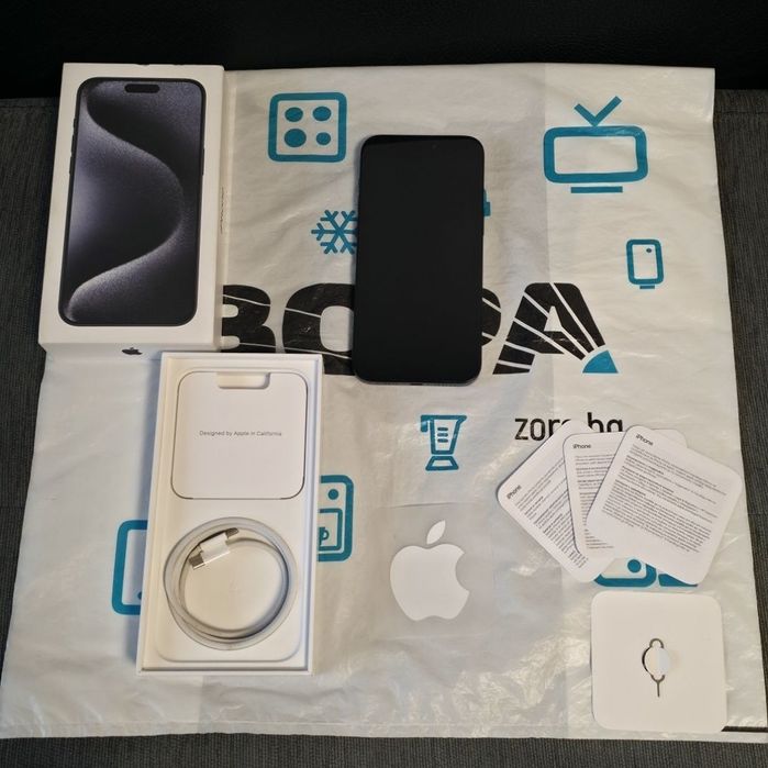 КАТО НОВ 256GB iPhone 15 Pro Max Гаранция Зора 2025г. Blue / Син