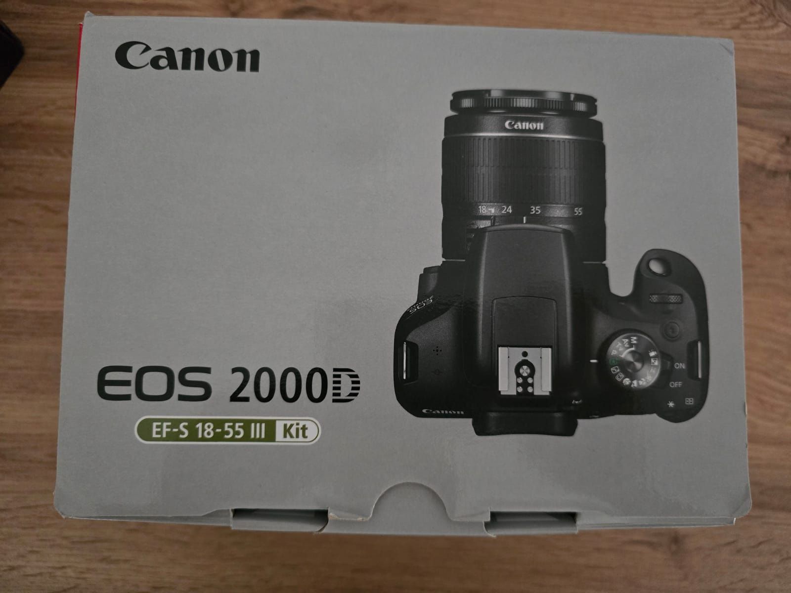 Aparat foto DSLR CANON EOS 2000D 24.1 MP, Wi-Fi, negru + Obiectiv 18-5