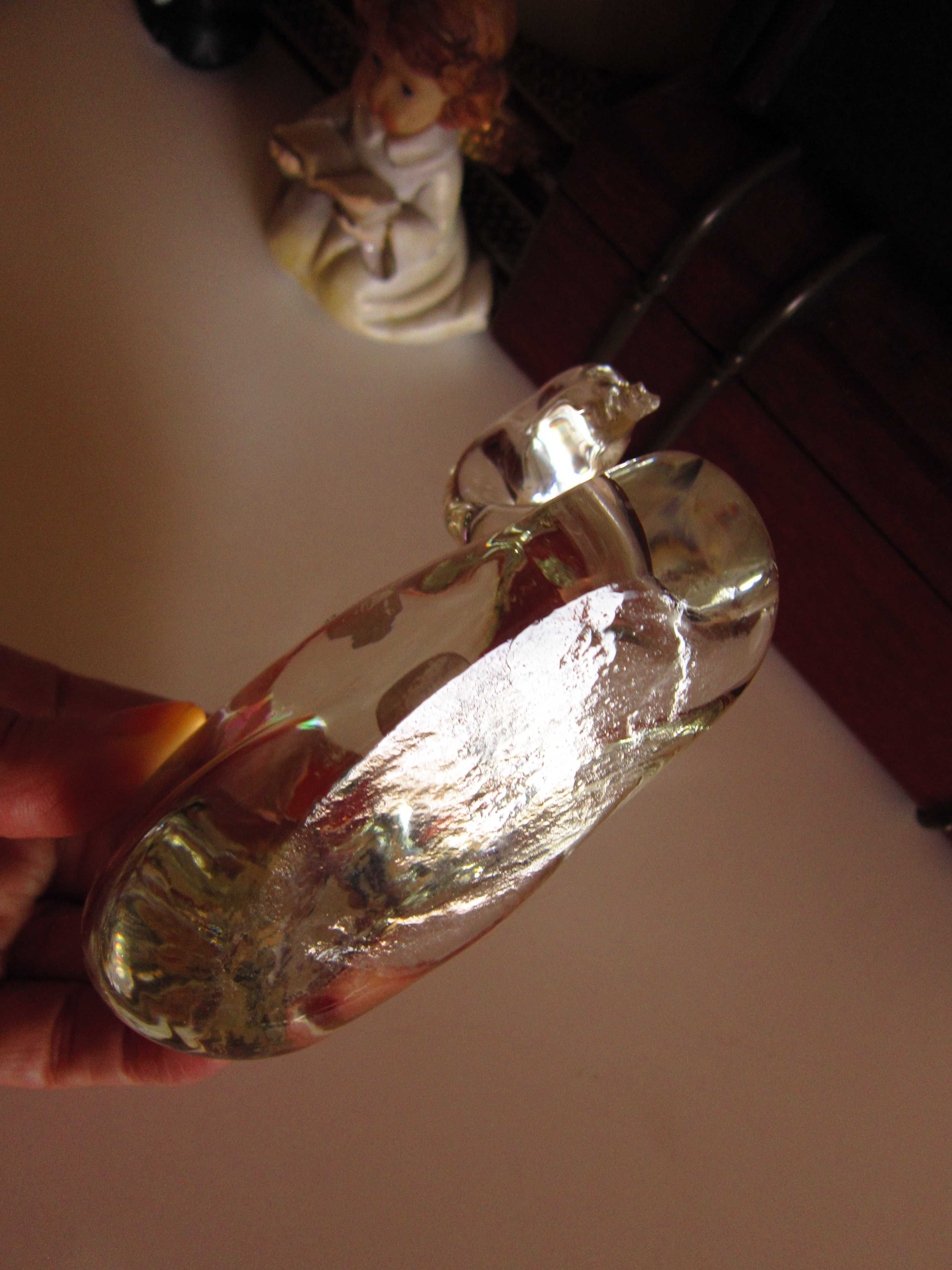 cadou rar Lebada Pilgrim Hand Blown Glass arta sticla  suflata anii'60