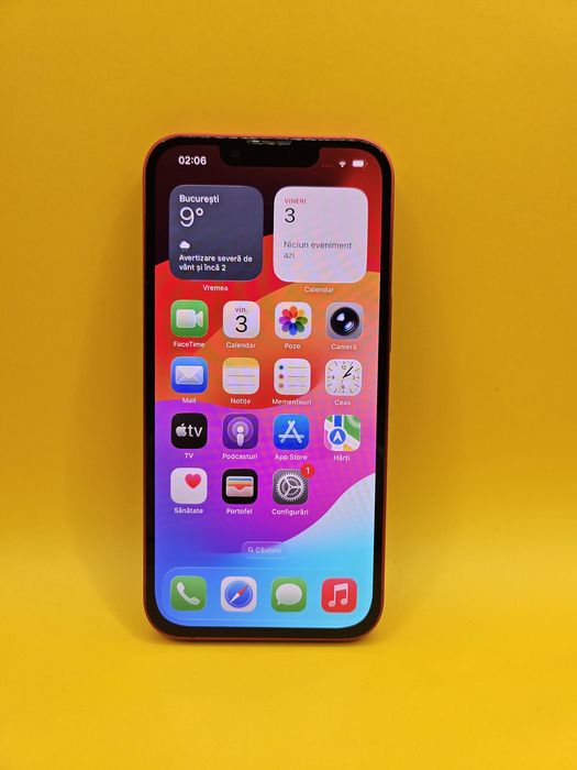 iPhone 13 Red 128 GB Sănătate Baterie 100%Baterie 100%