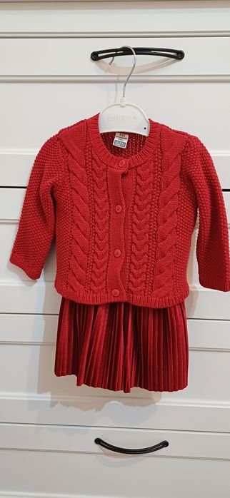 Rochie roșie fetite 74 C&A rosu. Rochita Craciun