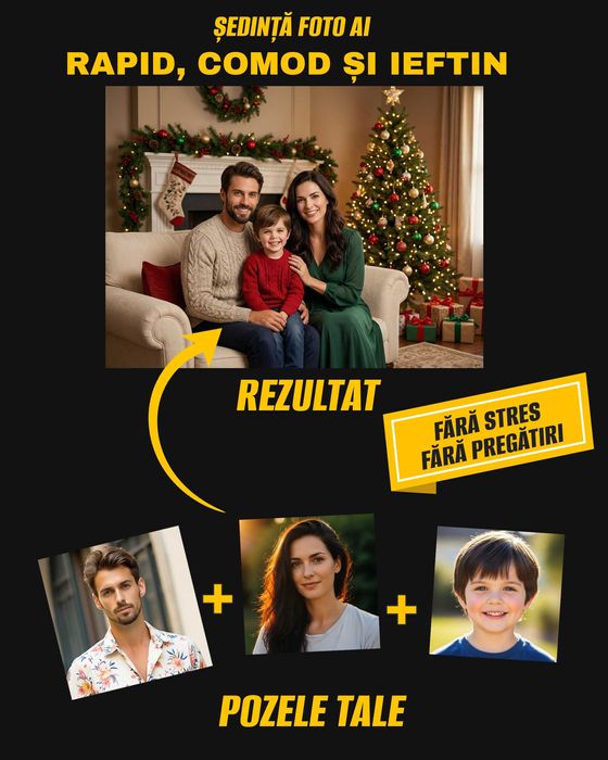 Ședință Foto AI Fără EFORT Rapid Comod Ieftin Fără stres sau pregătiri