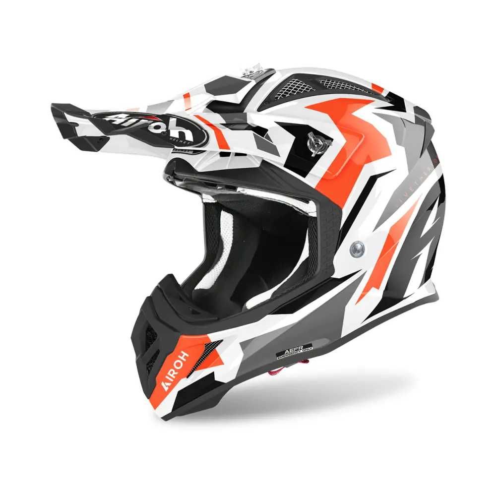 Аiroh каска aviator ace art orange gloss s m l xl айрох мот