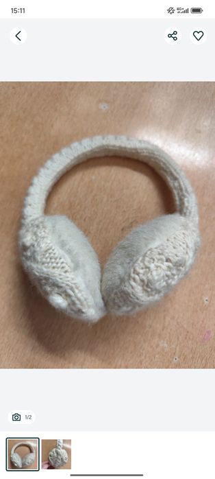 теплые зимние наушники шапка женское подростковое детское