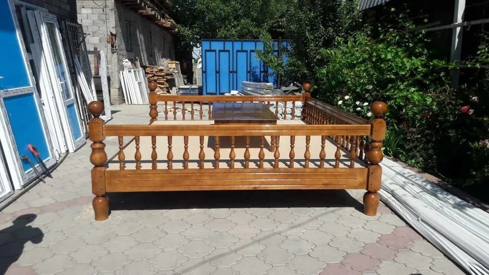 Деревянный Тапчан Топшан Беседка с Топчаном с крышей Кафебань 48Н