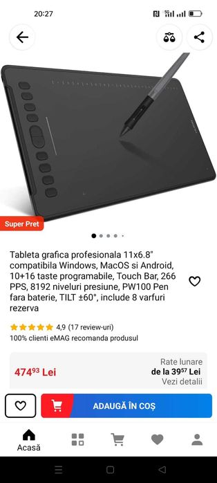 Tableta grafica profesionala nefolosita