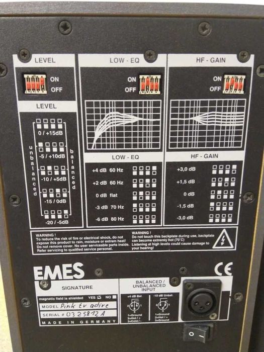 Boxe monitoare high-end EMES Pink tv active XLR