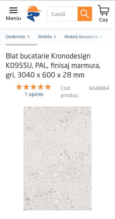 Vând blat de bucătărie NOU