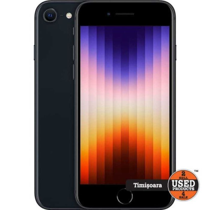 Apple iPhone SE 3 (2022) 5G 128 Gb, Midnight | UsedProducts.ro
