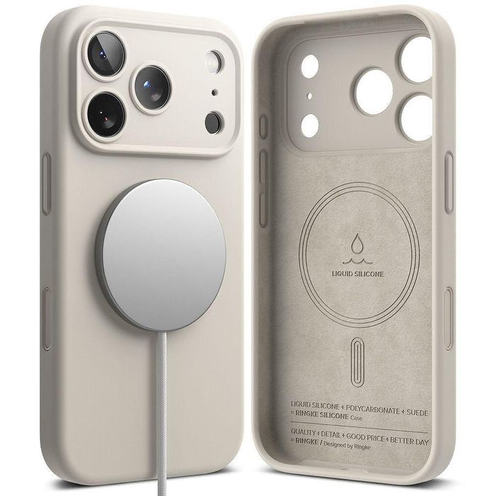 Калъф ringke silicone magnetic magsafe за iphone 17 pro max в цвят sto