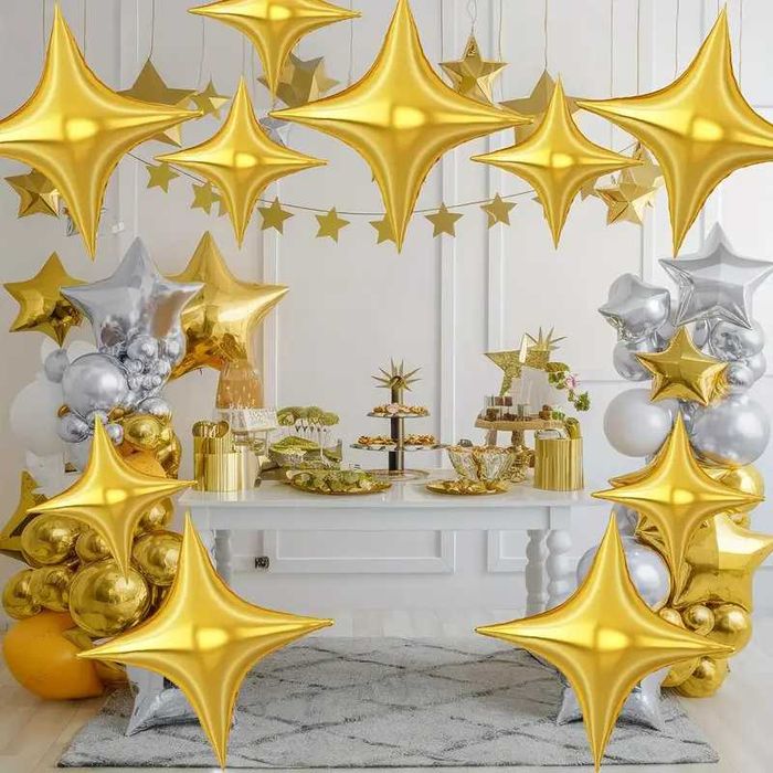 Baloane aurii sub forma de stea