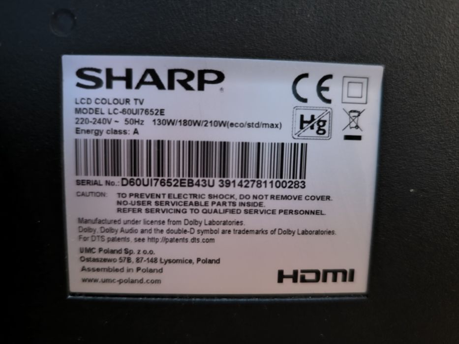 Televizor SHARP AQUOS UHD 4k