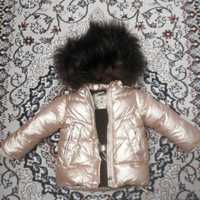 Продам зимнюю куртку на девочку, очень тёплая, внутри флис, турецкая