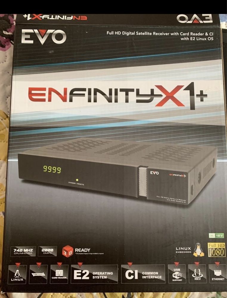 Receptor satelit EVO EnfinityX1+ DVBS2 Linux E2