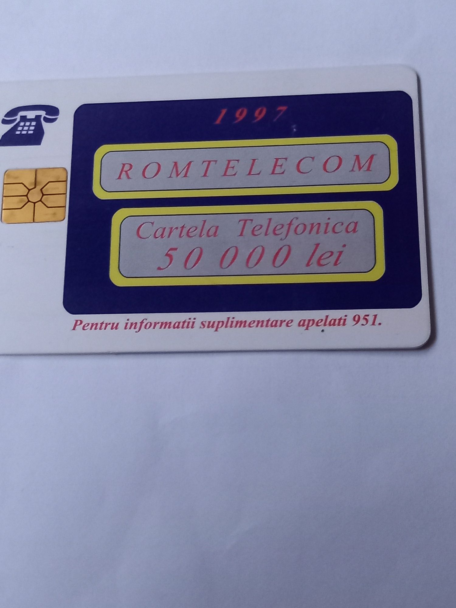 Cartela telefonica -an 1997