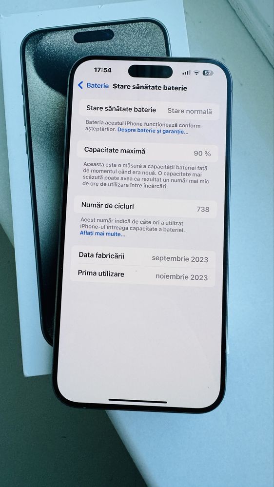 Iphone 15 pro max 256 liber pret fix