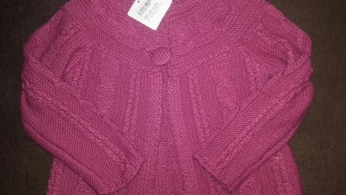 Cardigan lana fetita 3-4 ani, nr.104, nou!