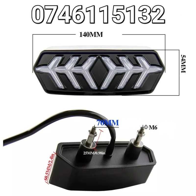 Moto Motocicleta Atv-Lampa Led-Frana-Pozitie-Semnalizare Dinamică - B6