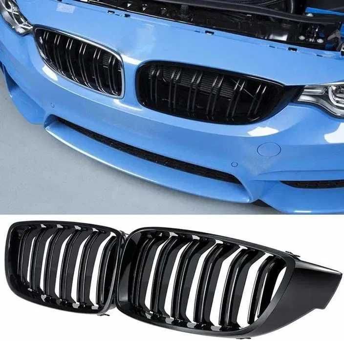 Grila Dubla, Nari Negru Lucios, Grille Bmw Seria 3 F30, F31 si F35