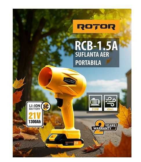 Suflantă aer pe acumulator ROTOR RCB-1.5A 45m/s
