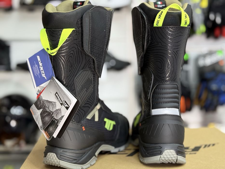Cizme Moto Adventure Seventy Degrees Stelvio Verde Fluo