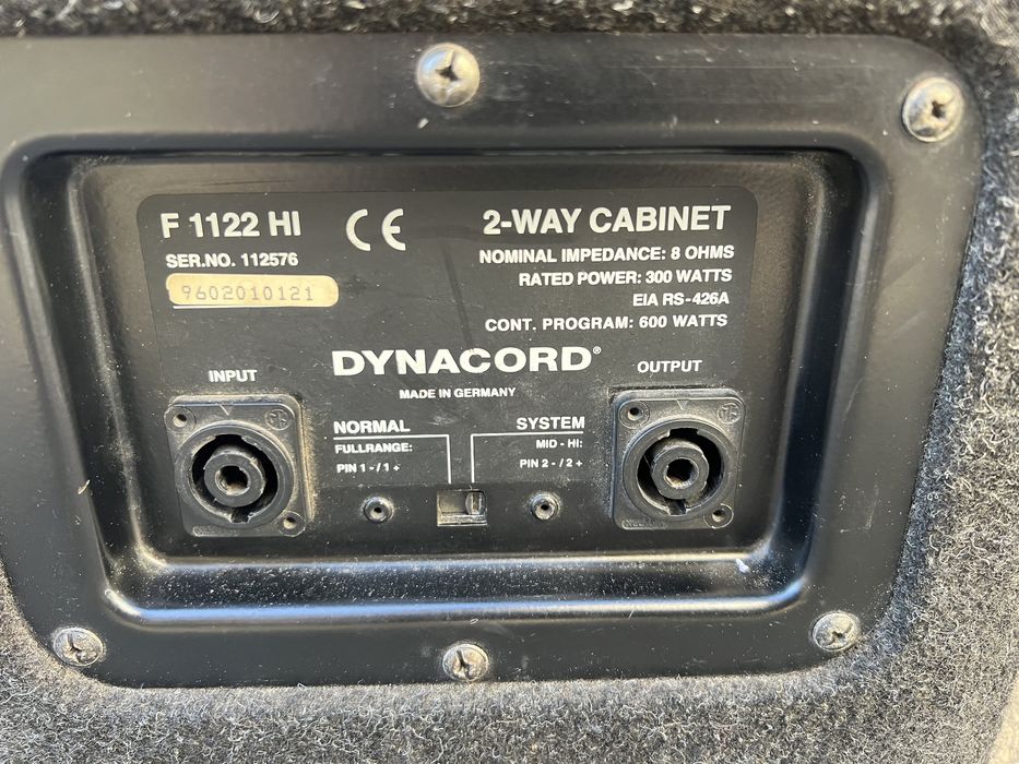 Vand boxe dynacord F1122 ( VL122 RX112 )