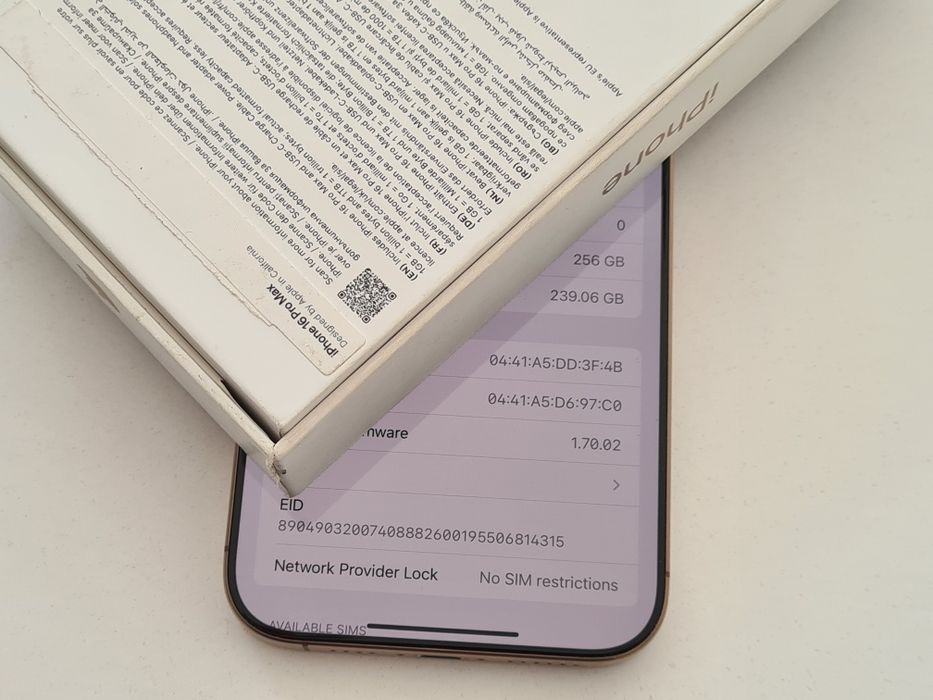 Iphone 16 pro max 256gb 100% neverlocked desert impecabil
