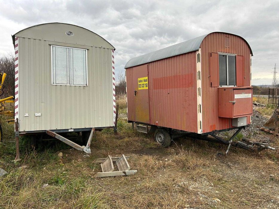 remorca container cu incalzire/ organizare santier/vestiar/depozit