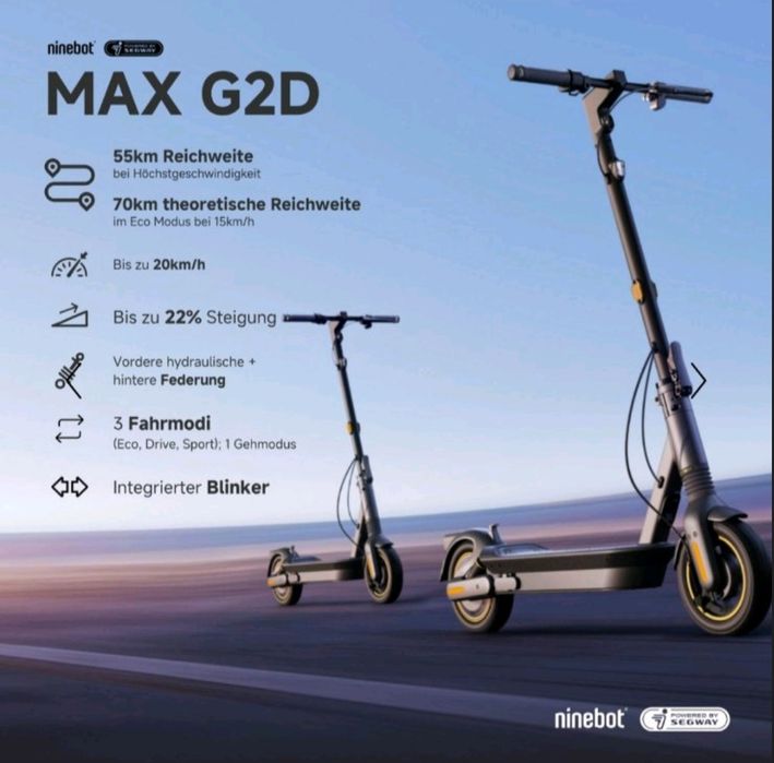 SEGWAY E-Scooter KickScooter MAX G2 D