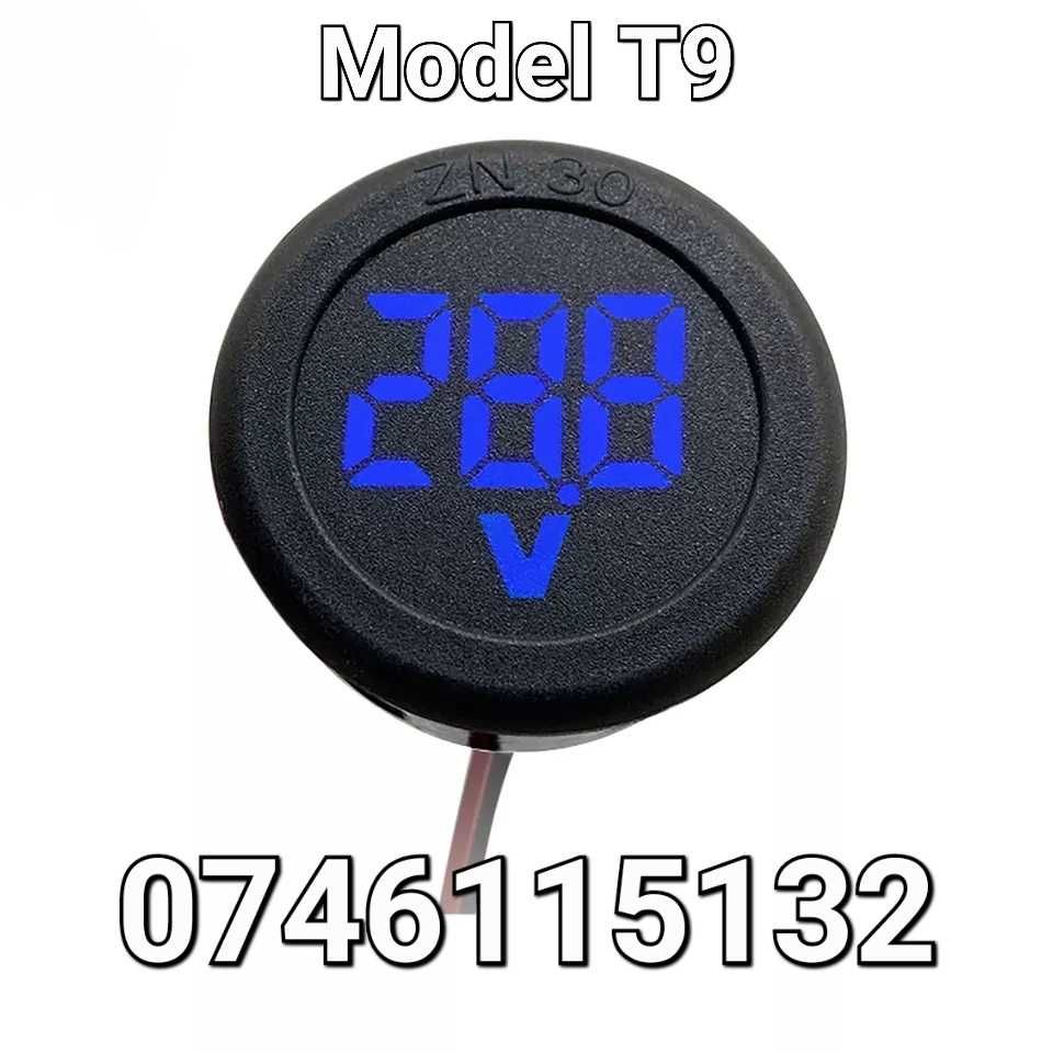 Voltmetru Auto Moto Tractor Camion Trotineta Scuter Electric 0-100V-T9