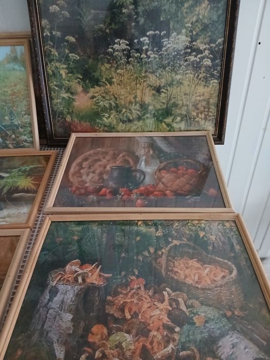 Продам фото натюрмортов и пейзажей в рамках под стеклом