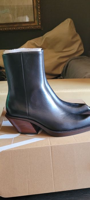 Ghete damă ZARA, Botine Cowboy Piele Negre 36