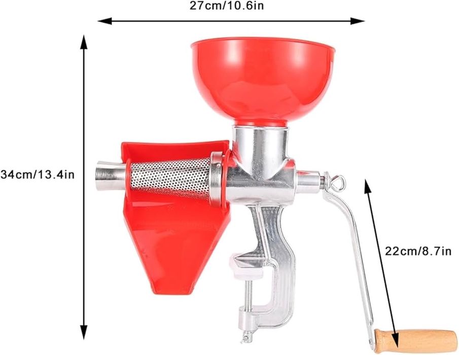 Ръчна машинка за домати, плодове и зеленчуци – здрава и удобна