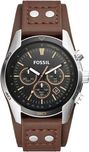 Fossil Coachman Кварцевые кожаные часы с хронографом