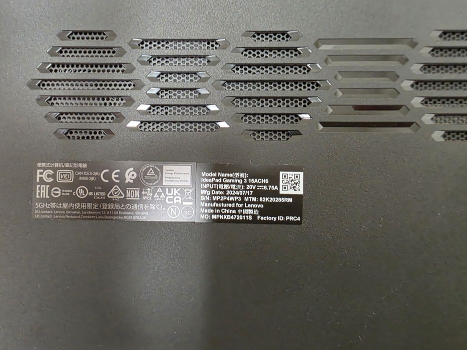 Laptop Lenovo IdeaPad Gaming 3 15ACH6 15.6"