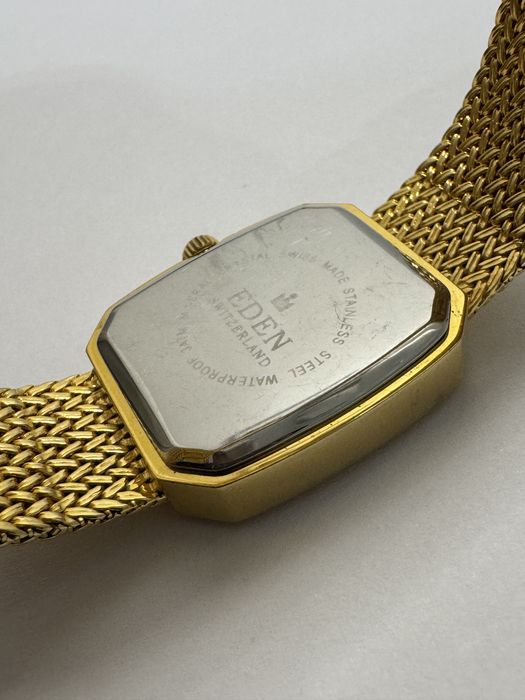 Ceas dama, Eden Switzerland. Swiss made ronda. Placat aur