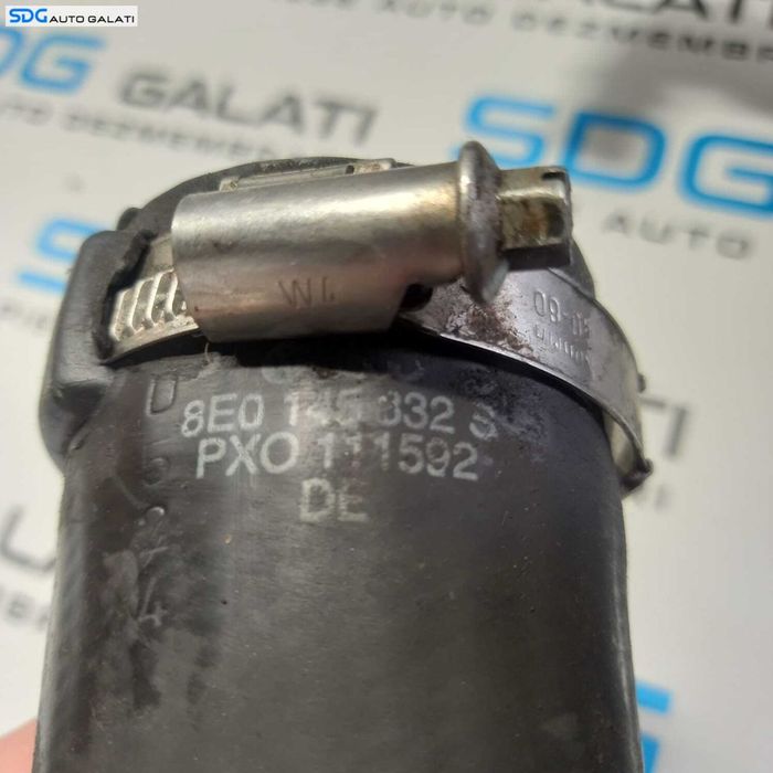 Furtun Conducta Tubulatura Intercooler cu Supapa Aer Audi A4 B7 1.8 T BFB 2004 - 2008 Cod 8E0145832S 06A145710P [1102]