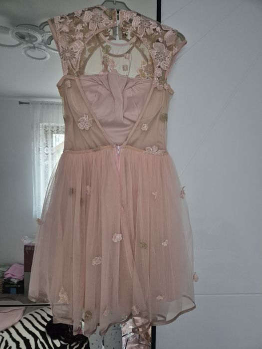 Rochie seară roz pudră