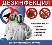 ДЕЗИНФЕКЦИЯ! Помещение и квартир от всех видов вредителей и от вирусов