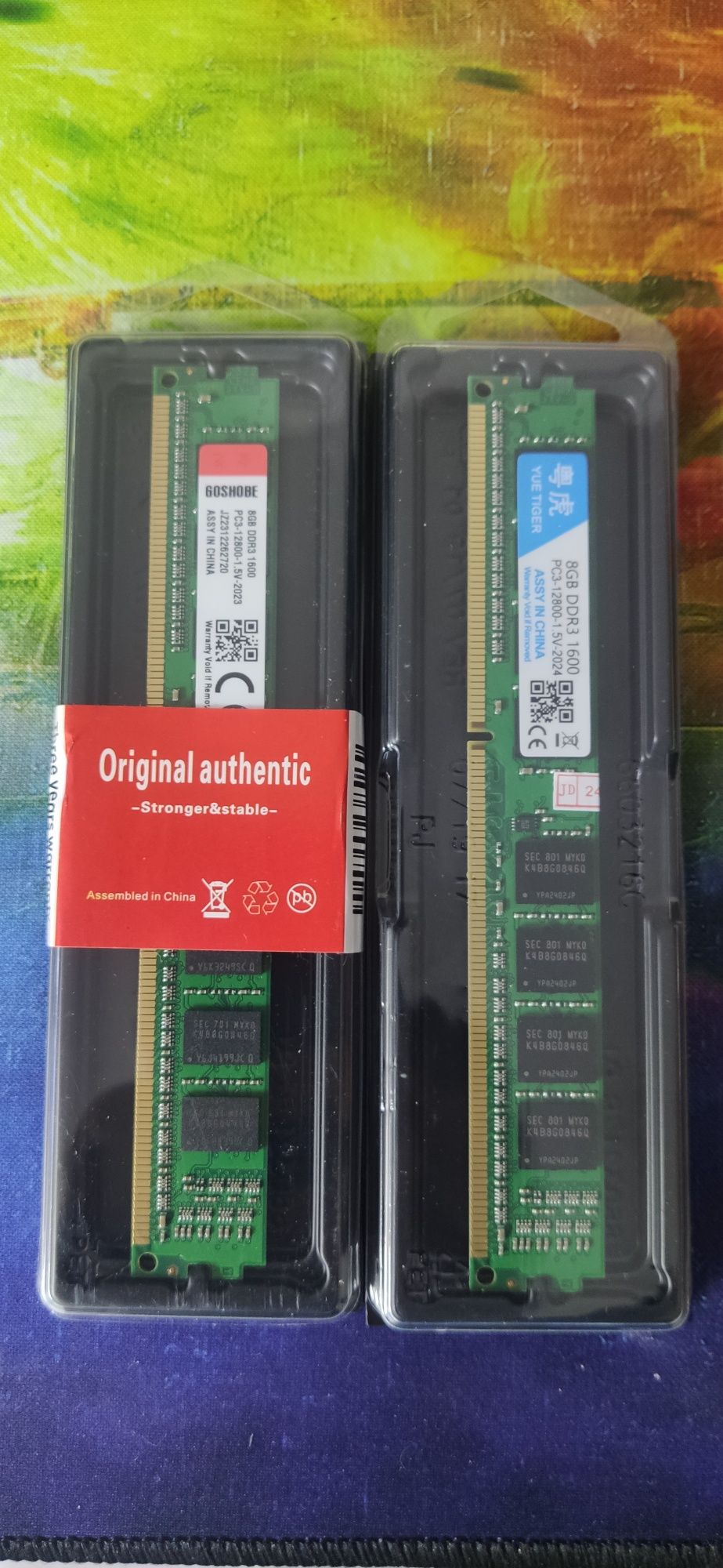 Продам озу DDR-3 и DDR-4 на 8гб