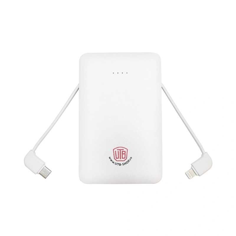 Power Bank / Baterie Externa (5000mAh) Lanterna, cablu iPhone & Tipe C