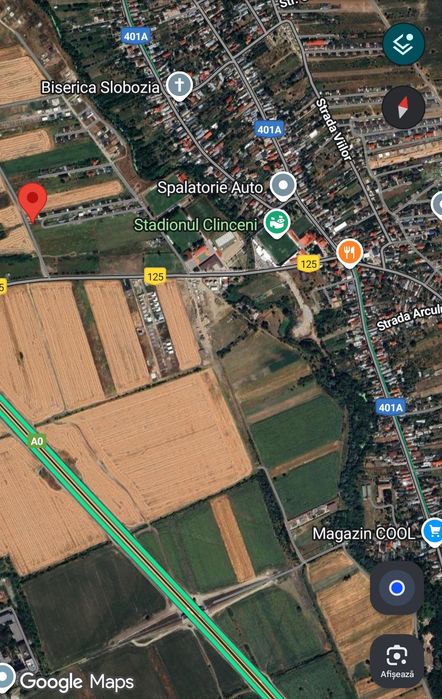 Vând Teren Intravilan 500mp Comuna Clinceni  POT35%** + Container **