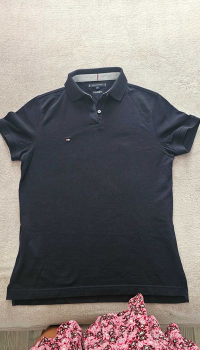 Tricou polo bleumarin Tommy Hilfiger