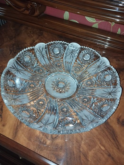 Ваза под фрукты хрустальная