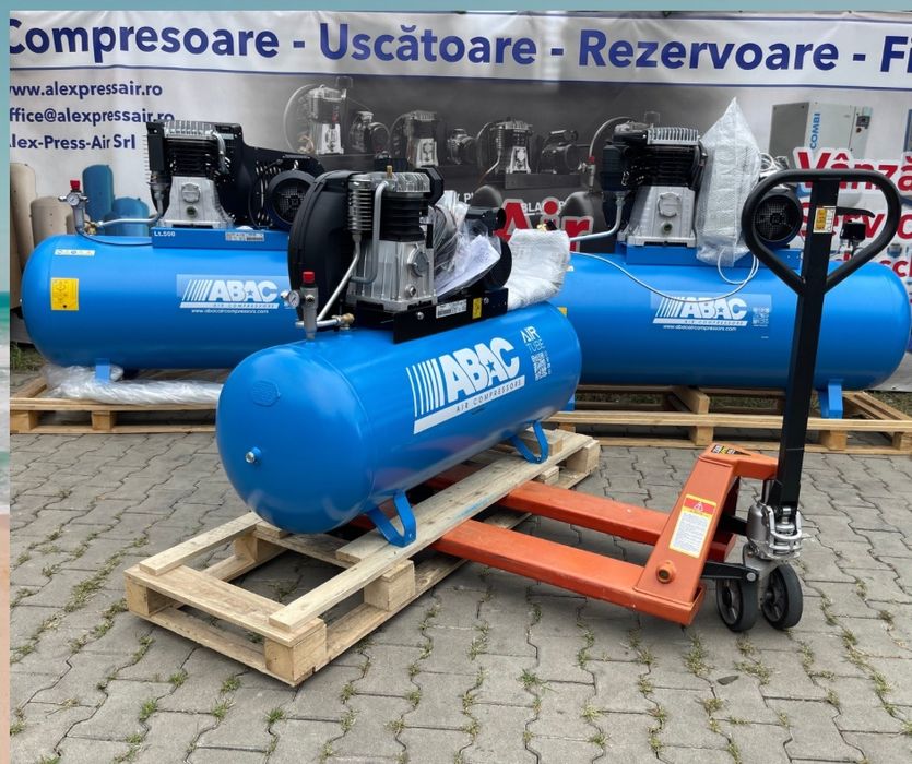 Compresor 500l cu surub + 5,5kw +Uscator de aer - Complet echipat !