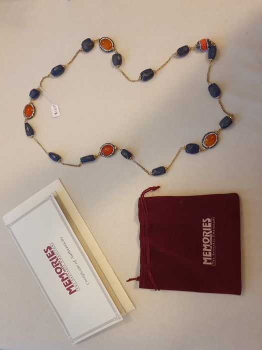 Colier deosebit cu pietre Lapis Lazuli din Tanzania