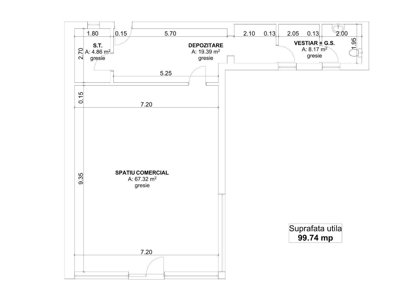 Spatiu comercial ultracentral pentru inchiriere